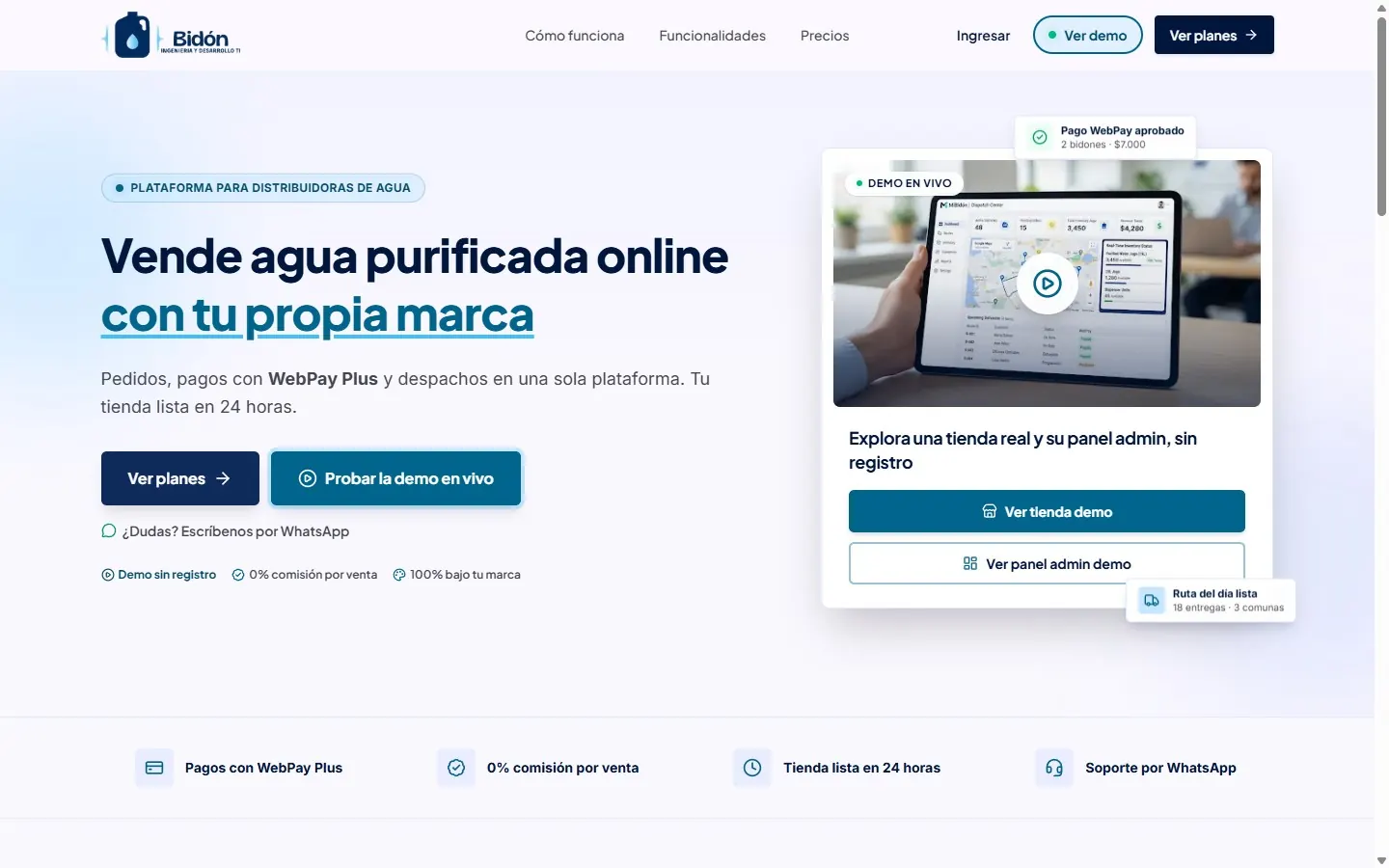 MiBidón — SaaS platform